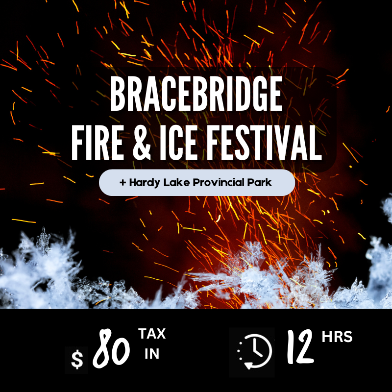 Bracebridge Fire and Ice festival + Hardy Lake Provincial Park